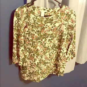 Butterflies and flowers blouse